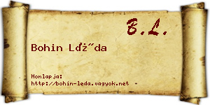 Bohin Léda névjegykártya